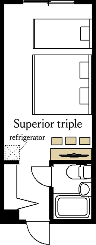 nijo Superior triple bed room plan