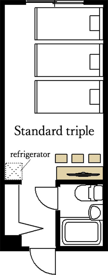 nijo triple bed room plan