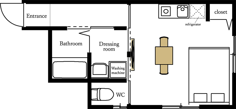 Bettei Nijo Double room plan